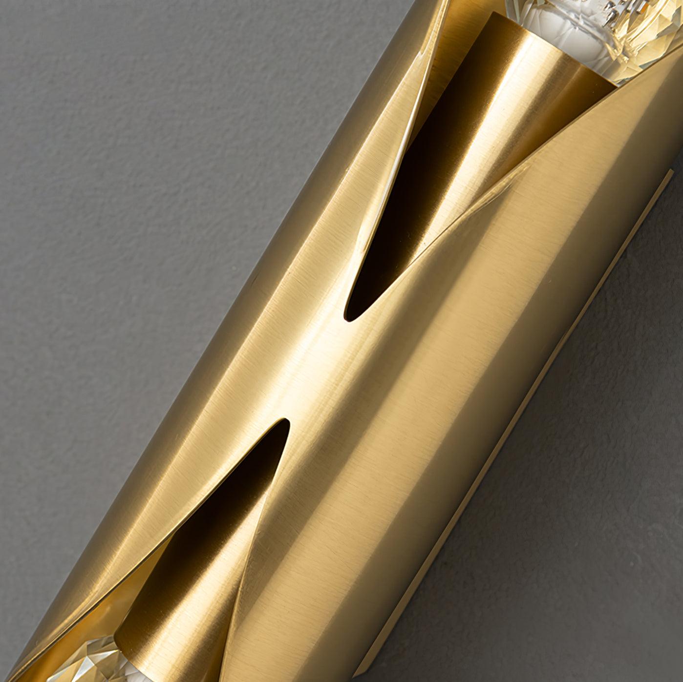 Diamonds Brass Wall Lamp with LED Bulb, Adjustable Design