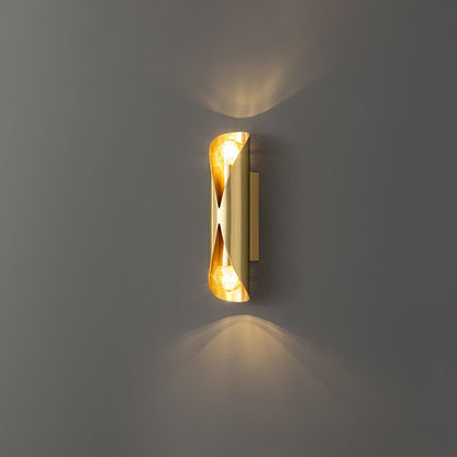 Diamonds Brass Wall Lamp with LED Bulb, Adjustable Design