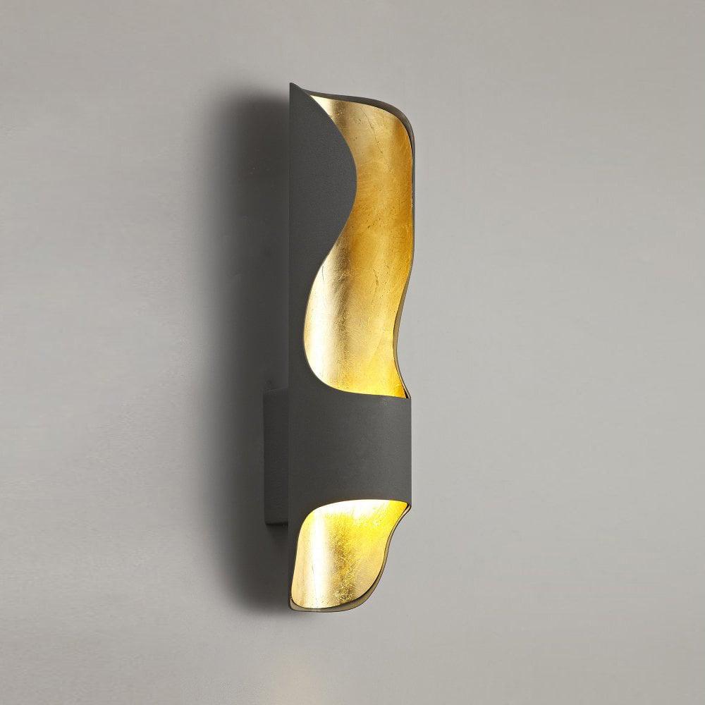 Dittisham Wall Lamp LED Indoor Anthracite Gold Finish