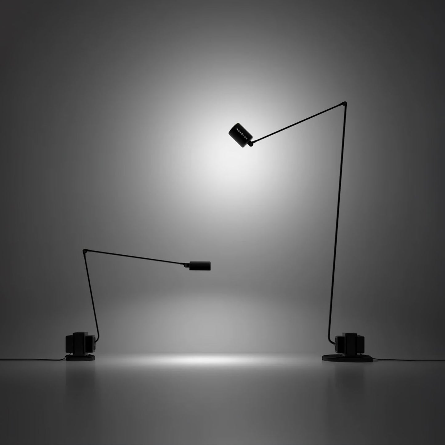 Dynamo Floor Lamp with LED Light and Adjustable Arms