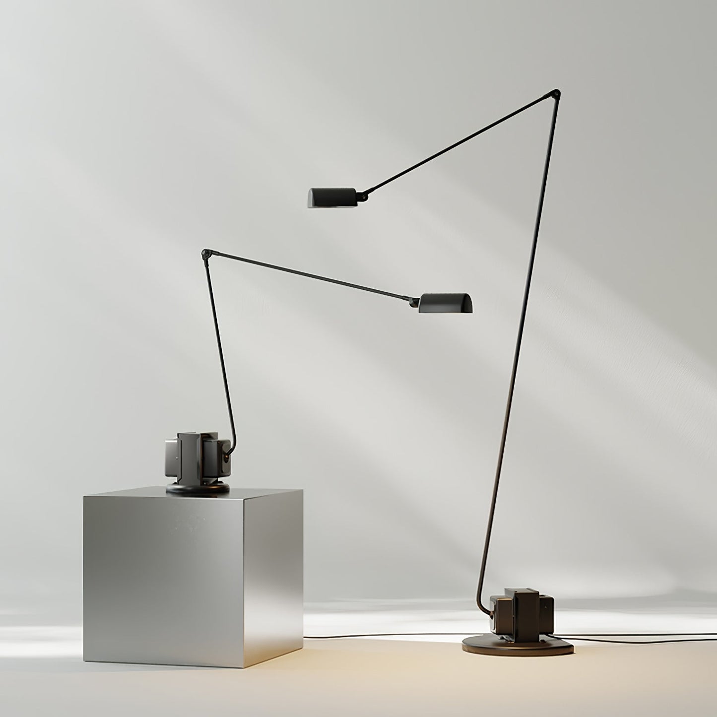 Dynamo Floor Lamp with LED Light and Adjustable Arms