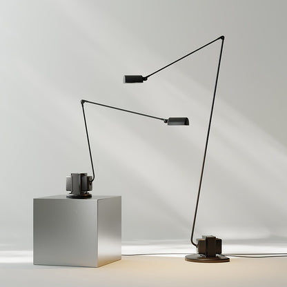 Dynamo Floor Lamp with LED Light and Adjustable Arms