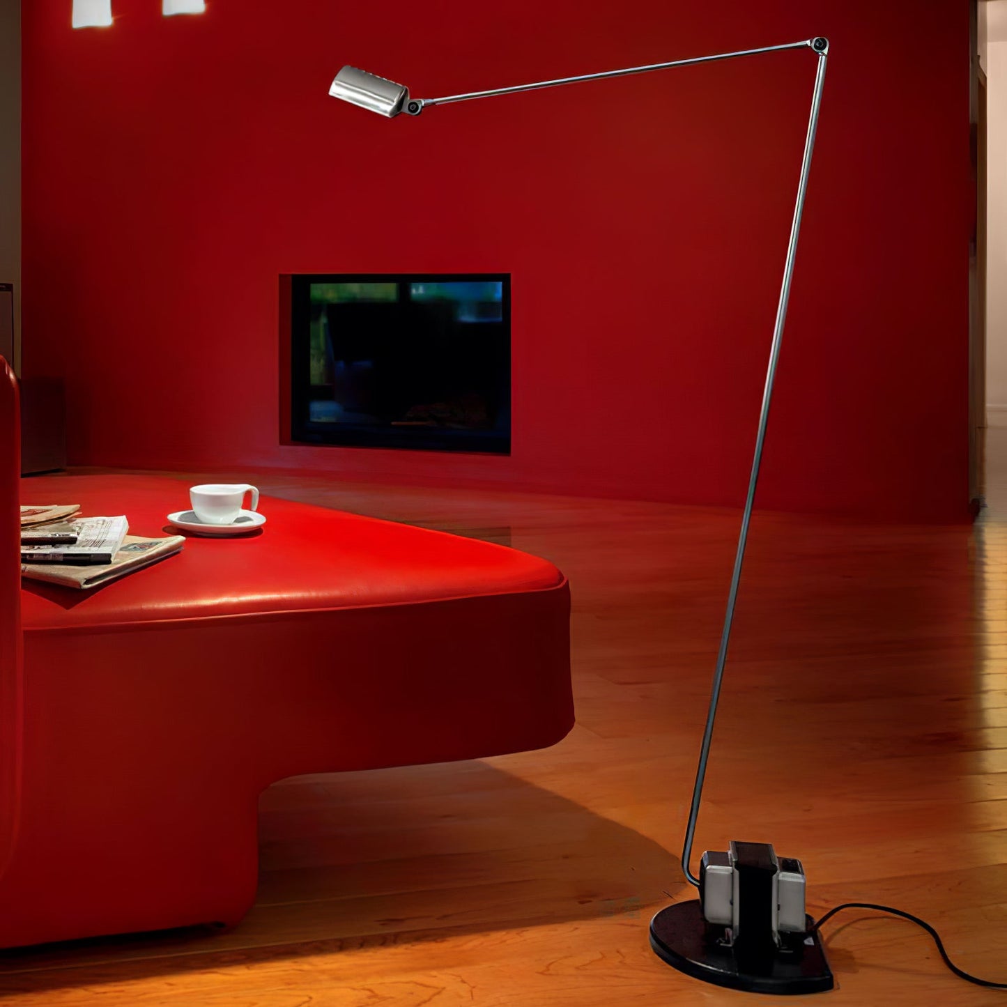 Dynamo Floor Lamp with LED Light and Adjustable Arms