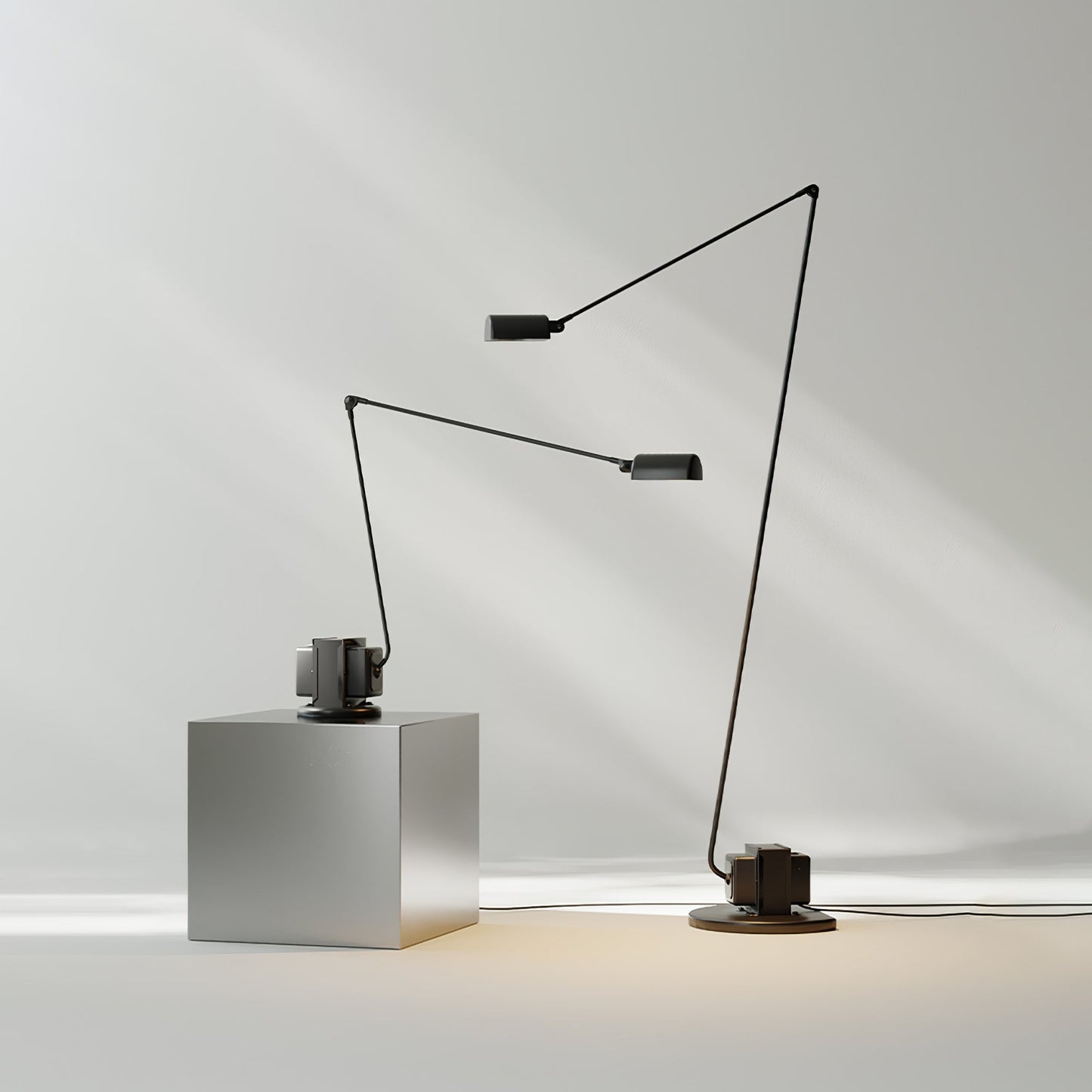 Dynamo Floor Lamp with LED Light and Adjustable Arms
