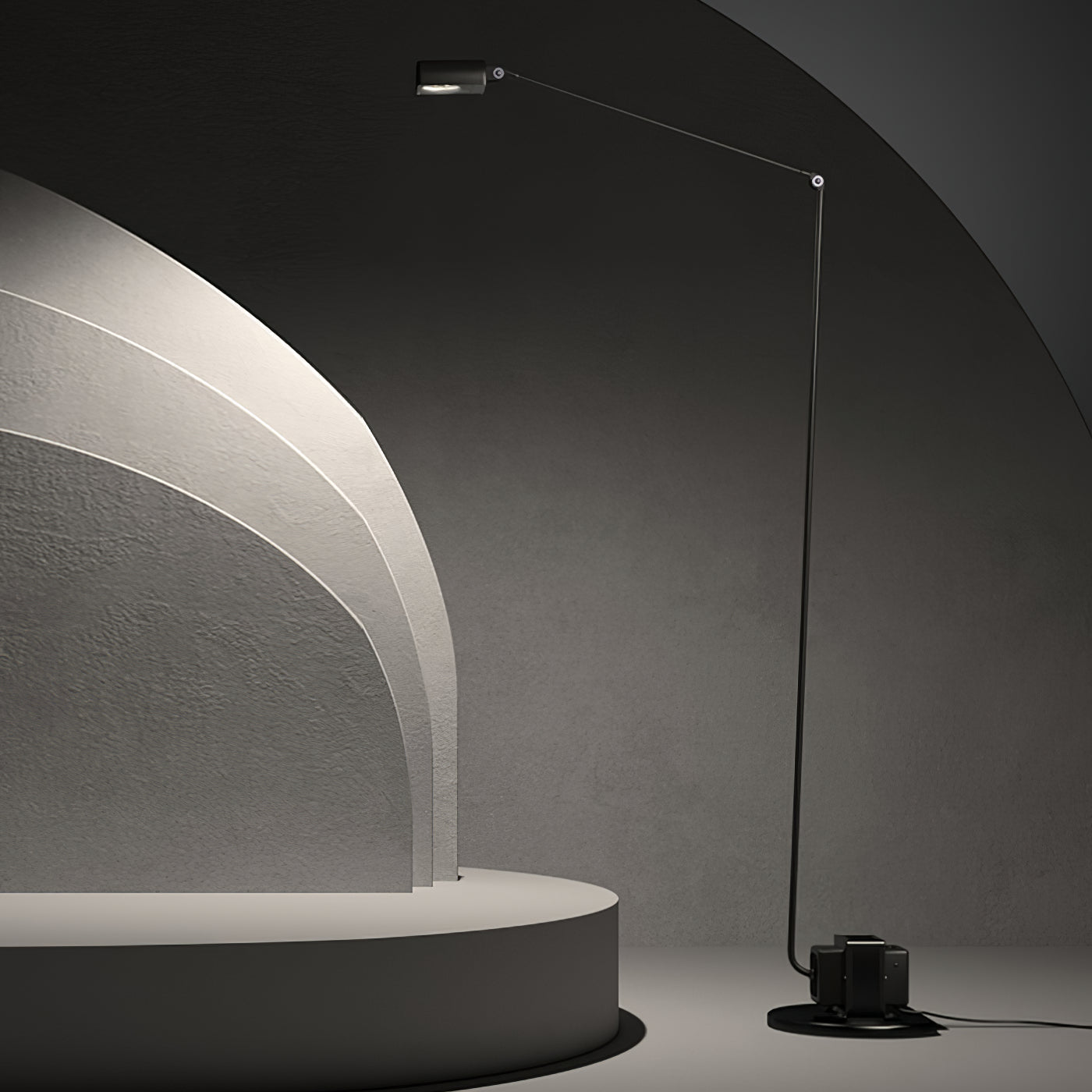 Dynamo Floor Lamp with LED Light and Adjustable Arms