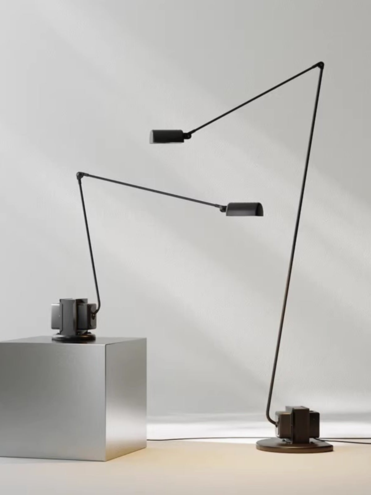 Dynamo Floor Lamp with LED Light and Adjustable Arms