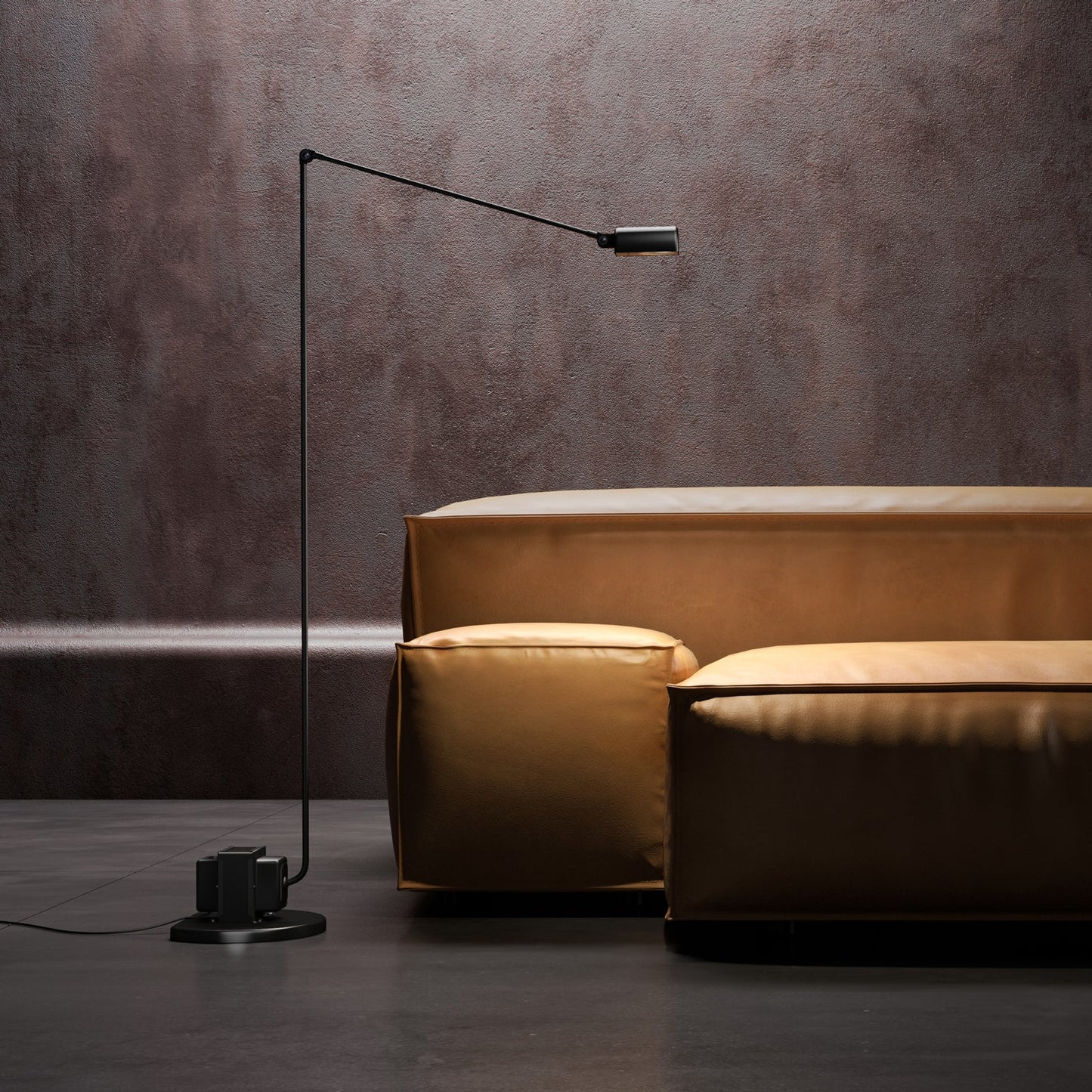 Dynamo Floor Lamp with LED Light and Adjustable Arms