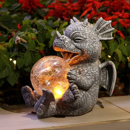 Dragon-Shaped LED Table Lamp - Rechargeable, Solar-Powered, Unique Decor for Bedroom or Living Room