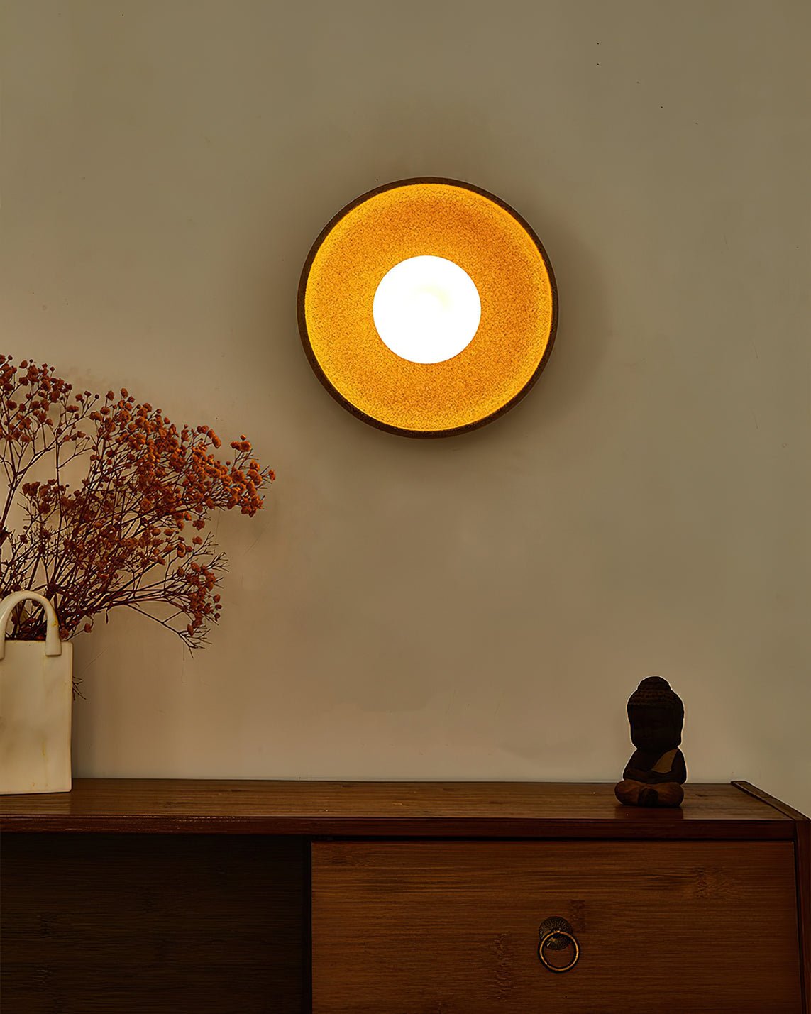 Dusk Round Wall Light - LED Indoor Ceramic Fixture