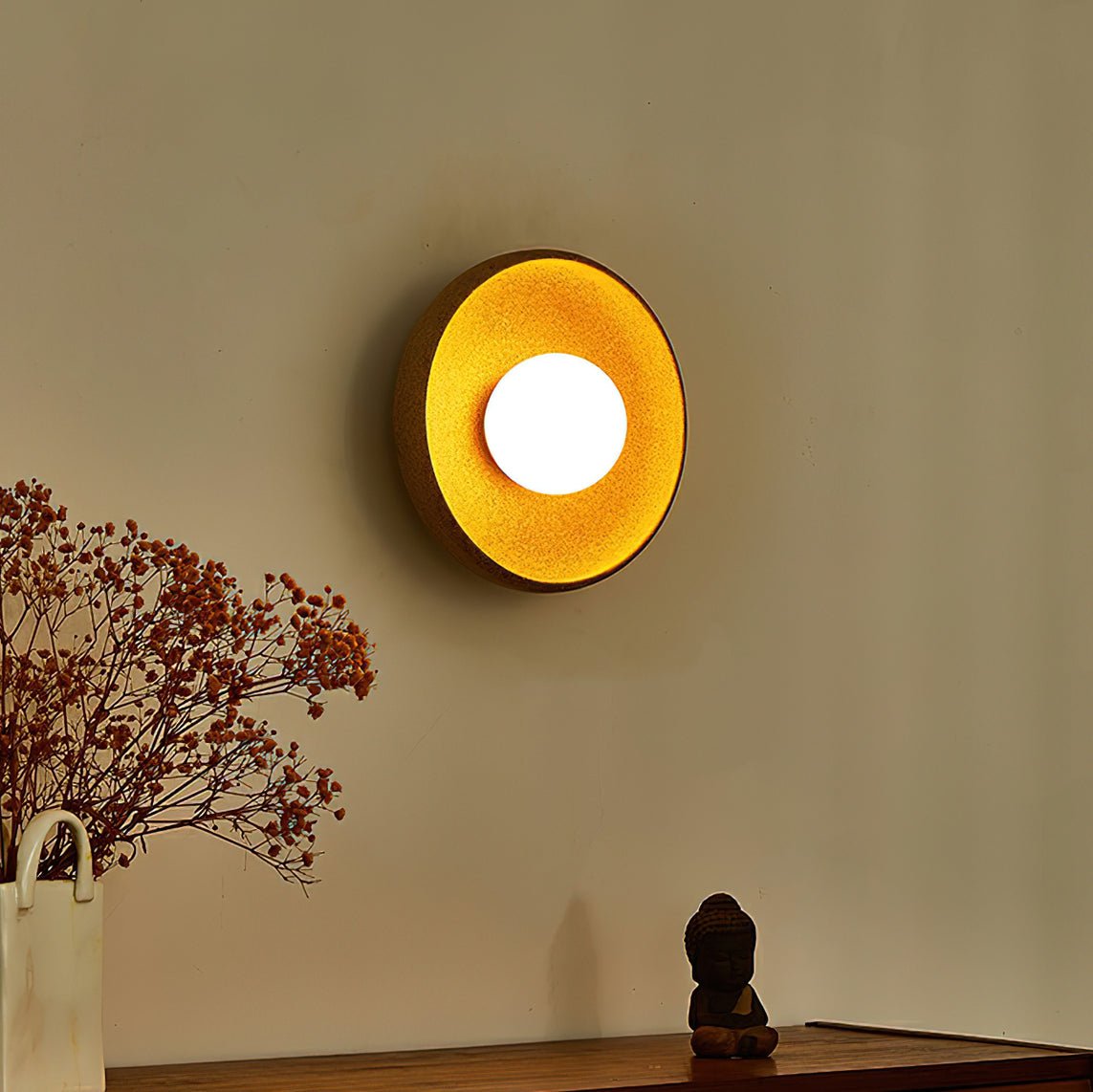 Dusk Round Wall Light - LED Indoor Ceramic Fixture
