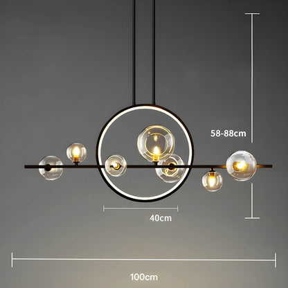 ELARA | Modern Glass Ball Chandeliers, LED, Dimmable Options
