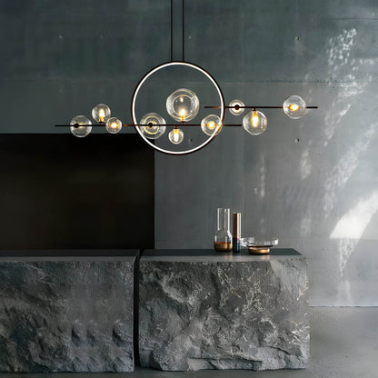 ELARA | Modern Glass Ball Chandeliers, LED, Dimmable Options
