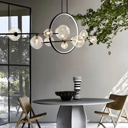 ELARA | Modern Glass Ball Chandeliers, LED, Dimmable Options