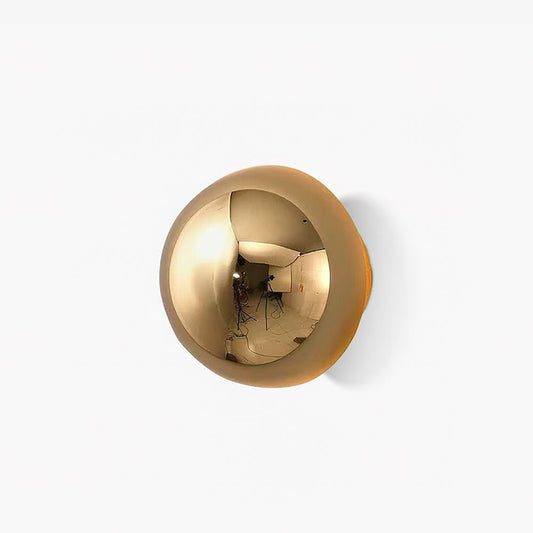 Aurum Sphere Wall Sconce - Modern LED Gold Light Fixture
