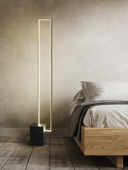 Edge Floor Lamp with Integrated LED - Modern Black Design