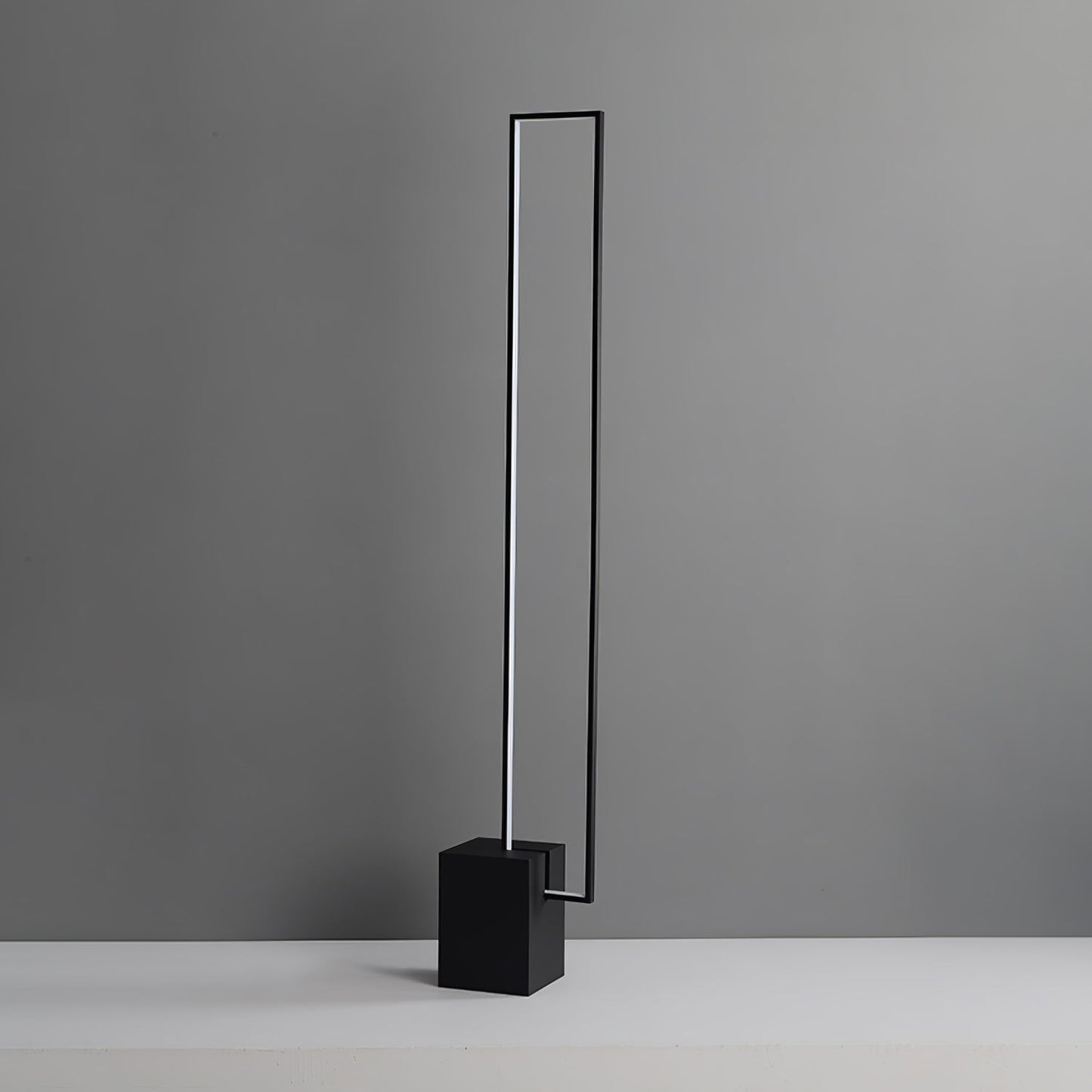 Edge Floor Lamp with Integrated LED - Modern Black Design