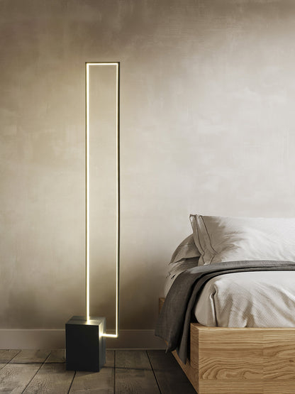 Edge Floor Lamp with Integrated LED - Modern Black Design