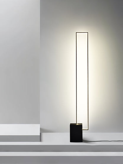 Edge Floor Lamp with Integrated LED - Modern Black Design
