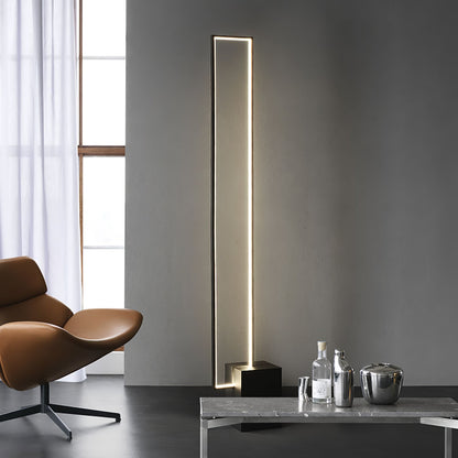Edge Floor Lamp with Integrated LED - Modern Black Design