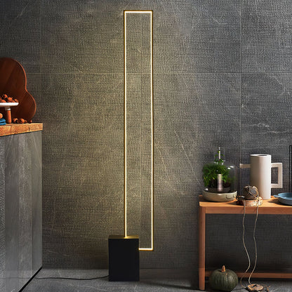 Edge Floor Lamp with Integrated LED - Modern Black Design