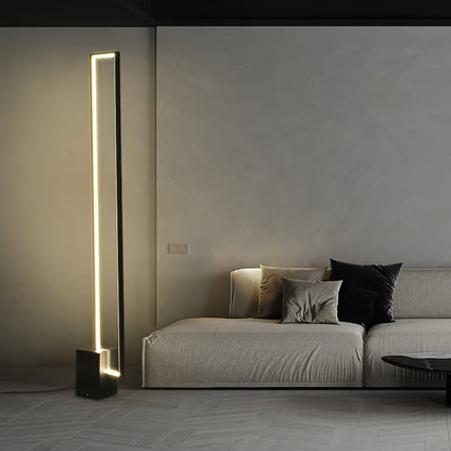 Edge Floor Lamp with Integrated LED - Modern Black Design