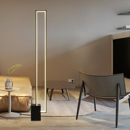 Edge Floor Lamp with Integrated LED - Modern Black Design