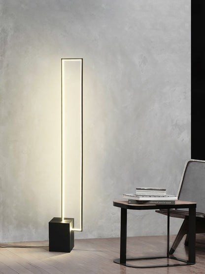 Edge Floor Lamp with Integrated LED - Modern Black Design