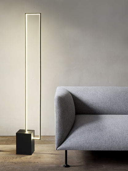 Edge Floor Lamp with Integrated LED - Modern Black Design