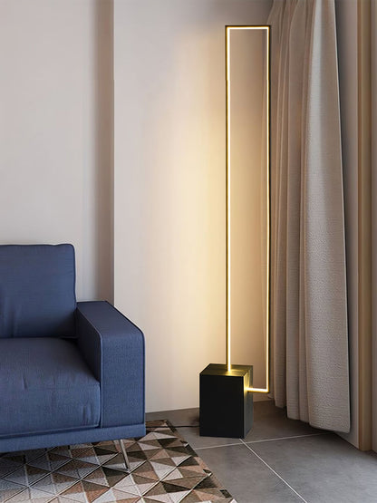 Edge Floor Lamp with Integrated LED - Modern Black Design