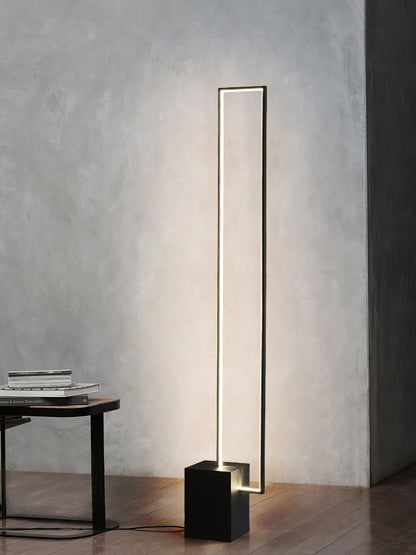 Edge Floor Lamp with Integrated LED - Modern Black Design