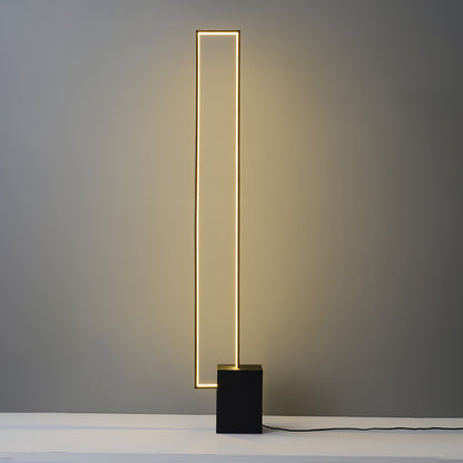Edge Floor Lamp with Integrated LED - Modern Black Design