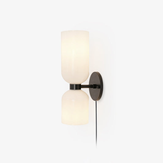 Edie Plug-In Wall Lamp with Opal Glass Shade - Indoor Lighting
