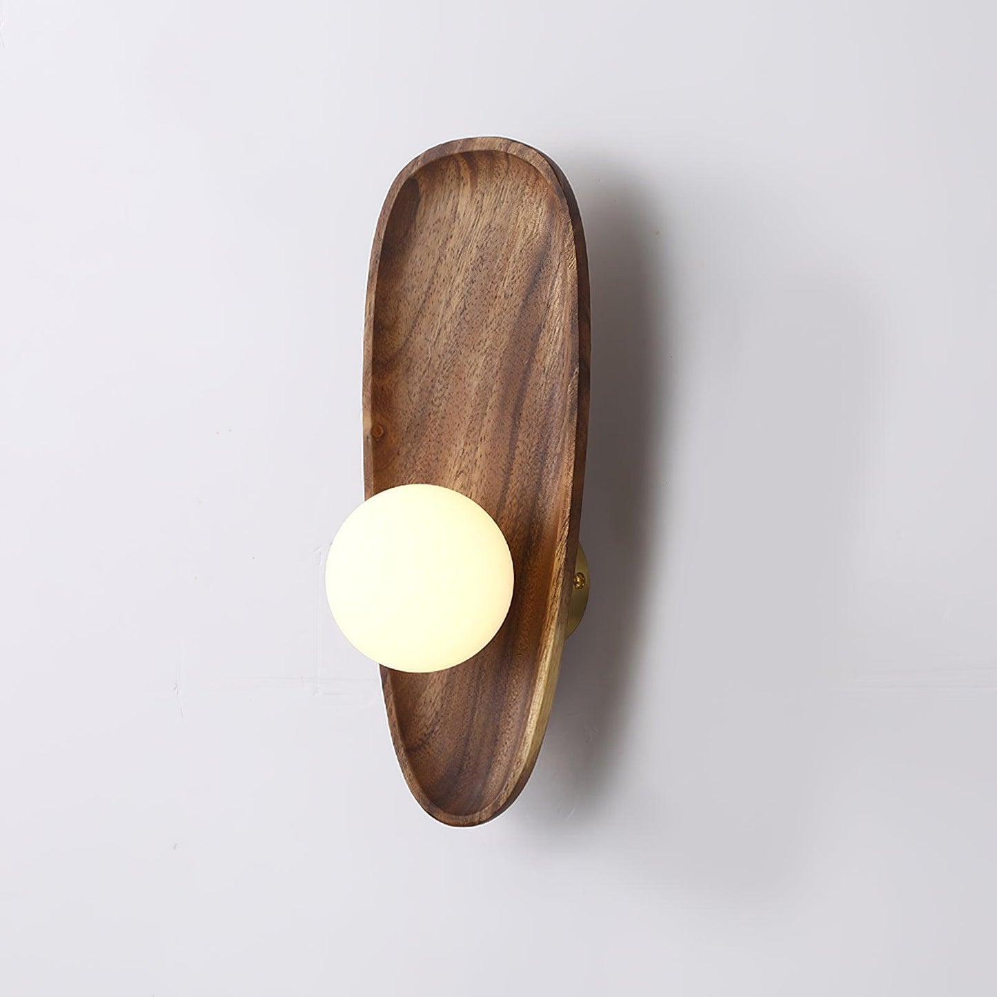 Eivor Wall Lamp - Handmade Wood and Glass Sconce LED