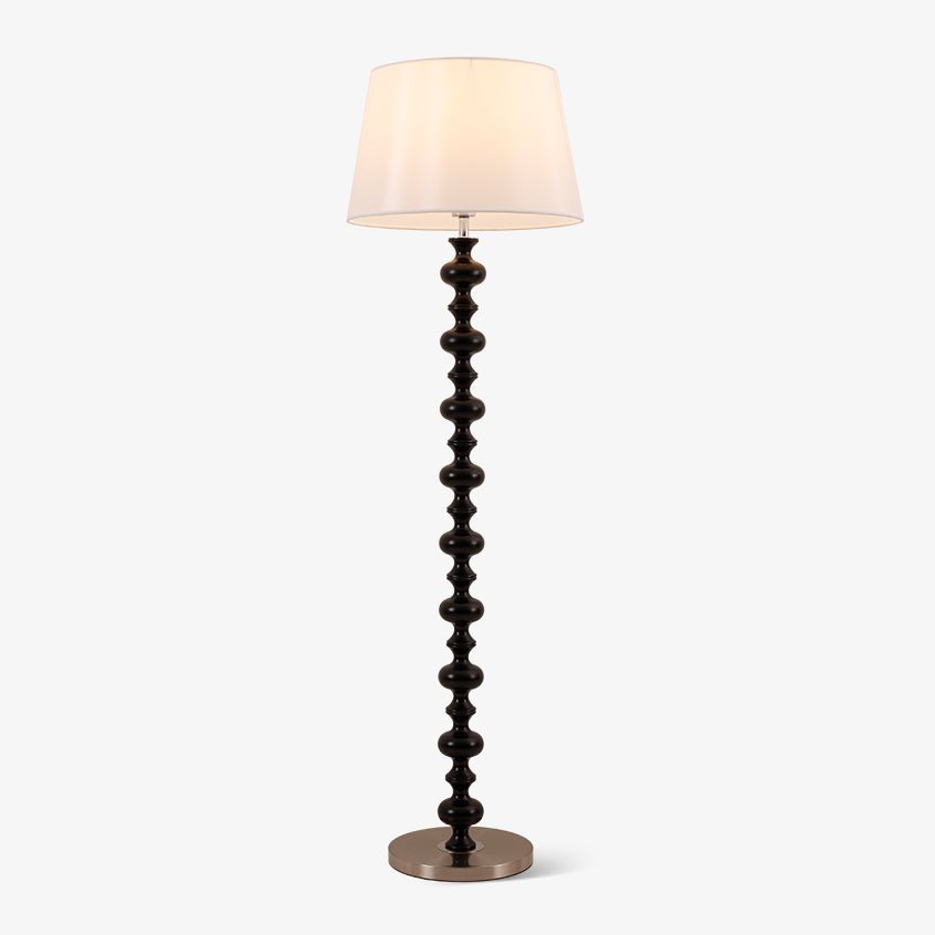 Eleanor Floor Lamp - Elegant LED Light with Black Base
