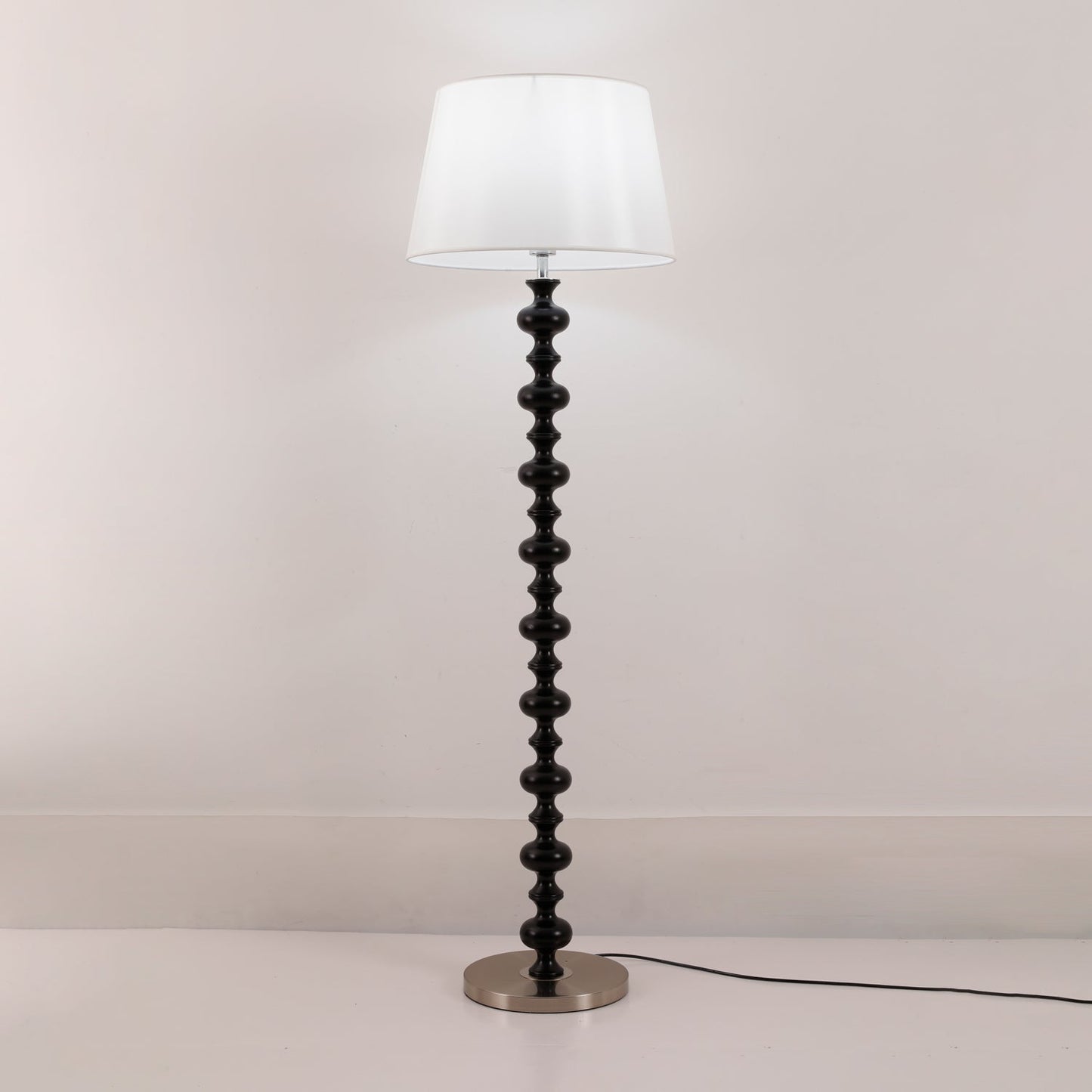 Eleanor Floor Lamp - Elegant LED Light with Black Base