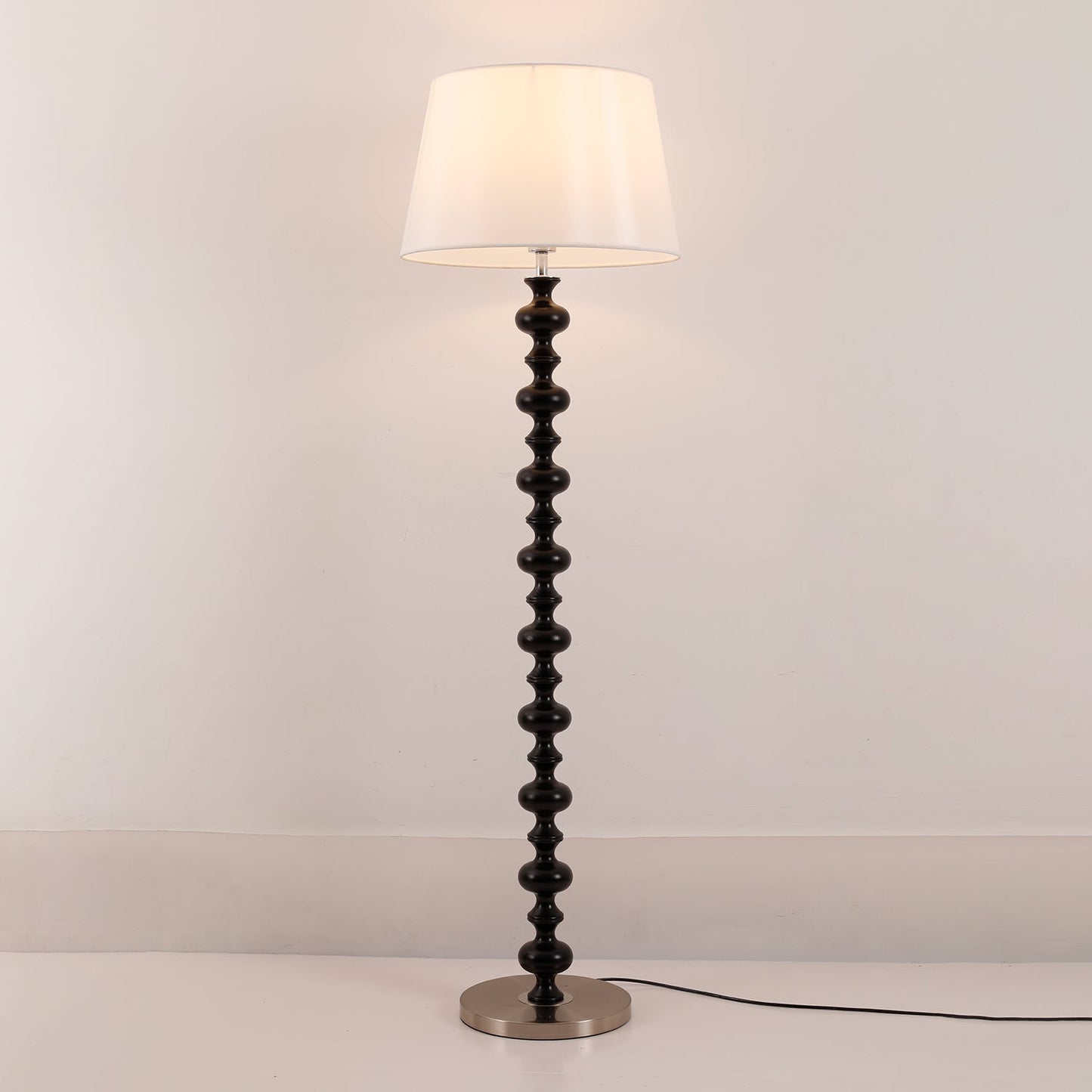 Eleanor Floor Lamp - Elegant LED Light with Black Base