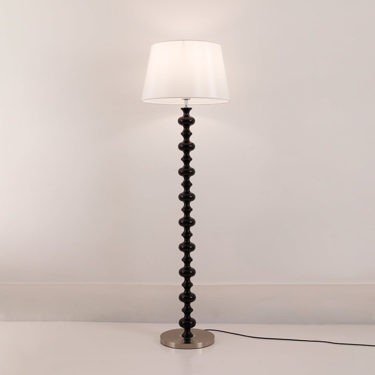 Eleanor Floor Lamp - Elegant LED Light with Black Base