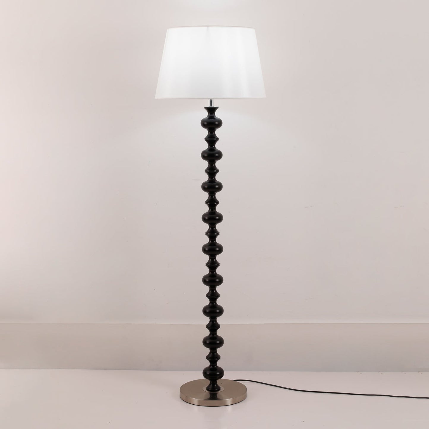 Eleanor Floor Lamp - Elegant LED Light with Black Base