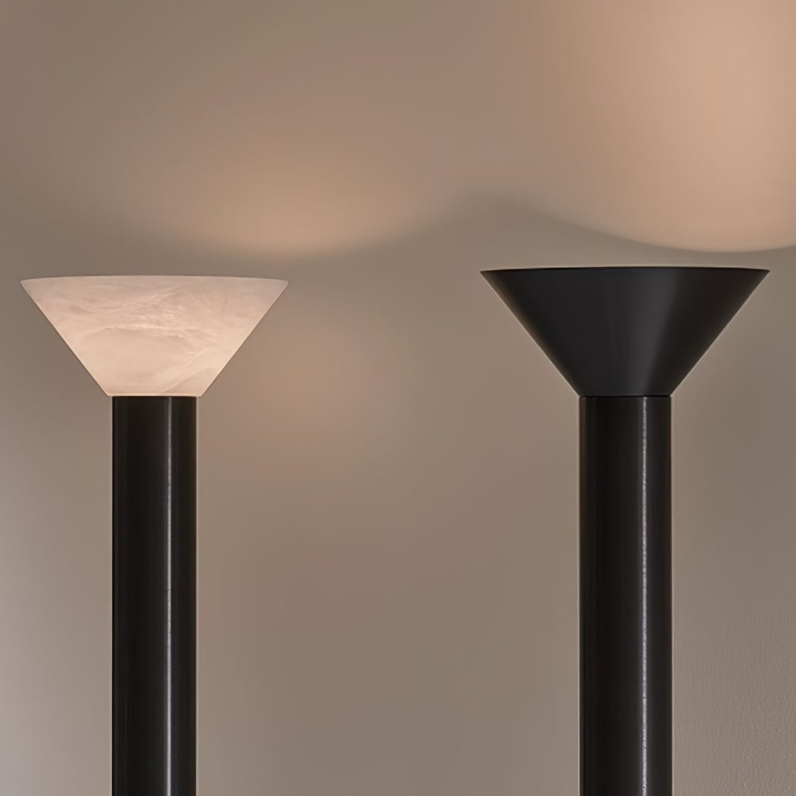 Elena Torchere Floor Lamp LED Indoor Lighting Black Chrome