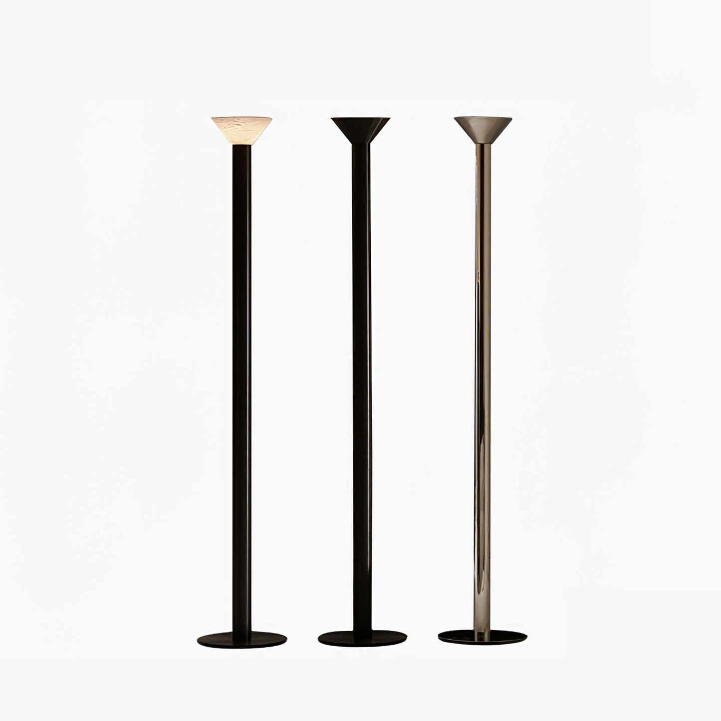 Elena Torchere Floor Lamp LED Indoor Lighting Black Chrome