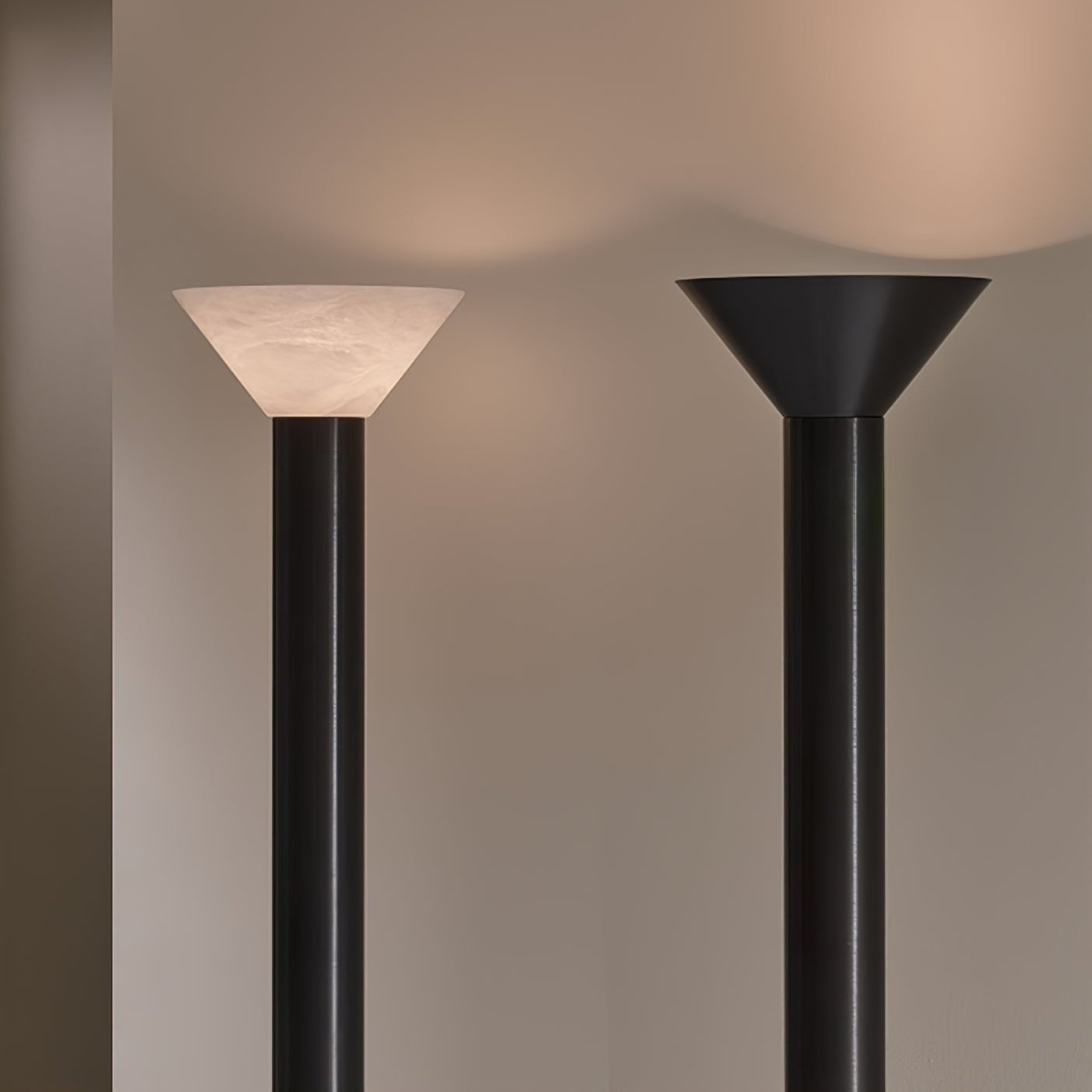 Elena Torchere Floor Lamp LED Indoor Lighting Black Chrome
