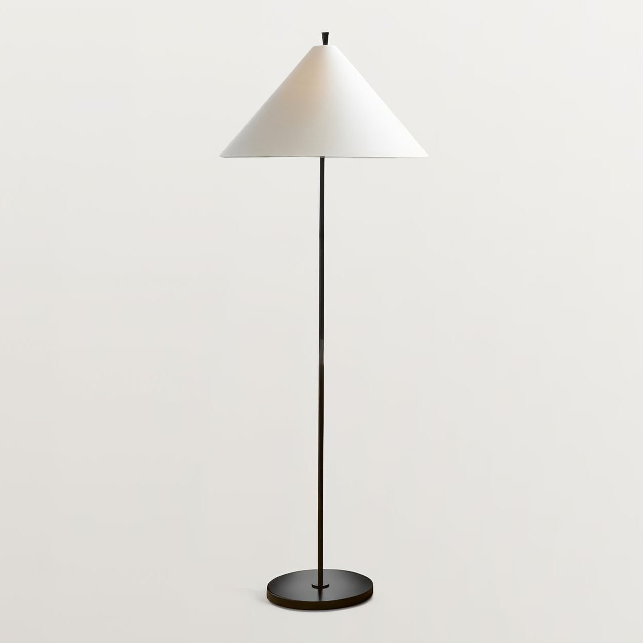 Ellis Floor Lamp with Brass Frame and White Shade