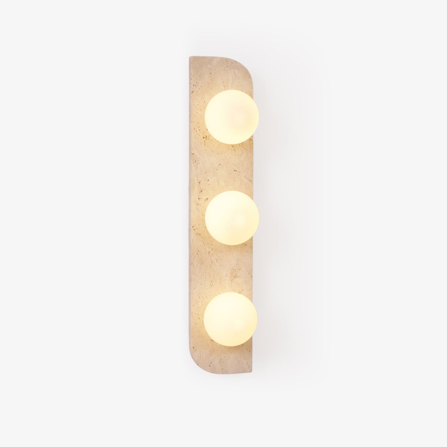 Elysian Travertine Wall Light with LED Glass Globes