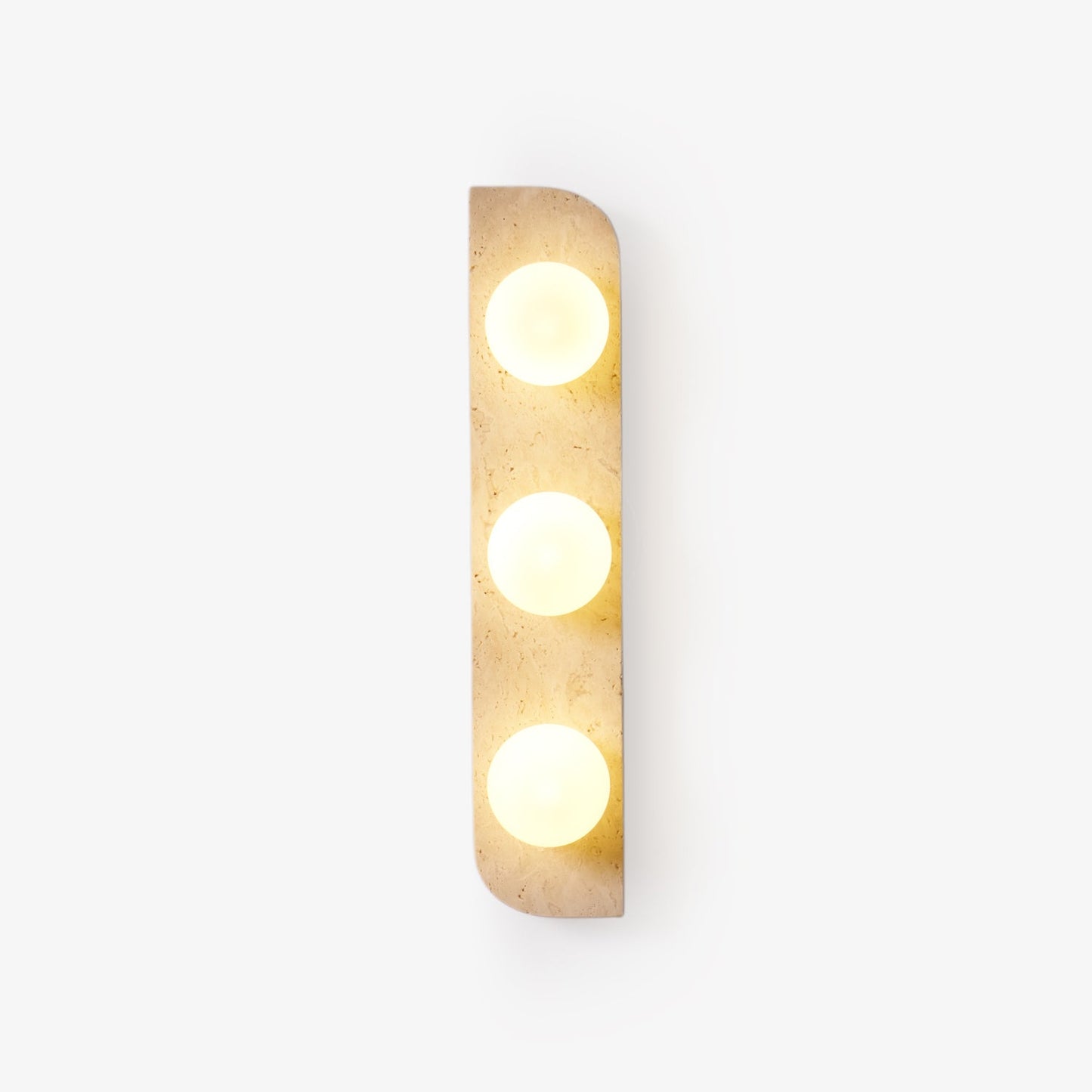 Elysian Travertine Wall Light with LED Glass Globes