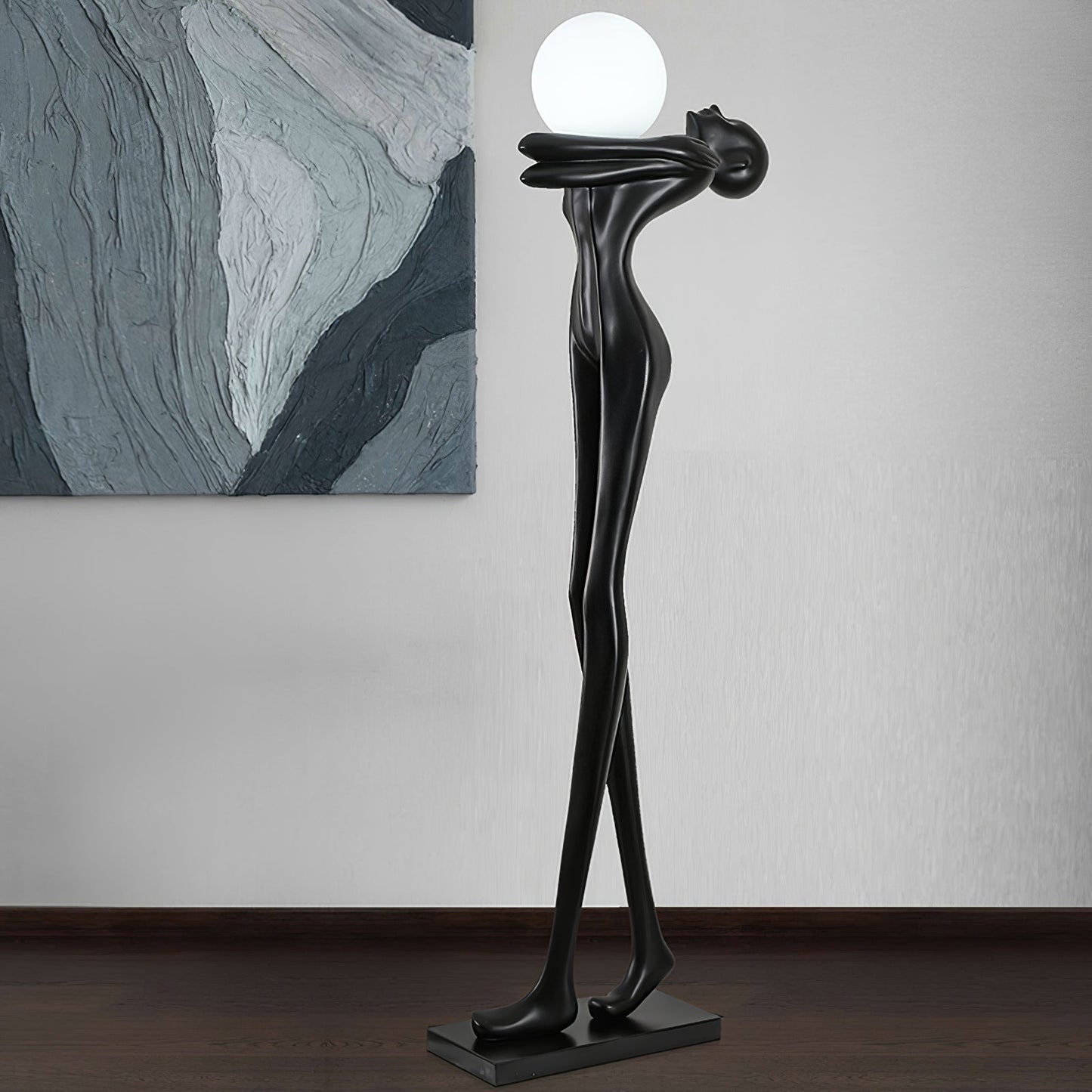 Embrace Ball Sculpture Floor Lamp - Modern LED Design