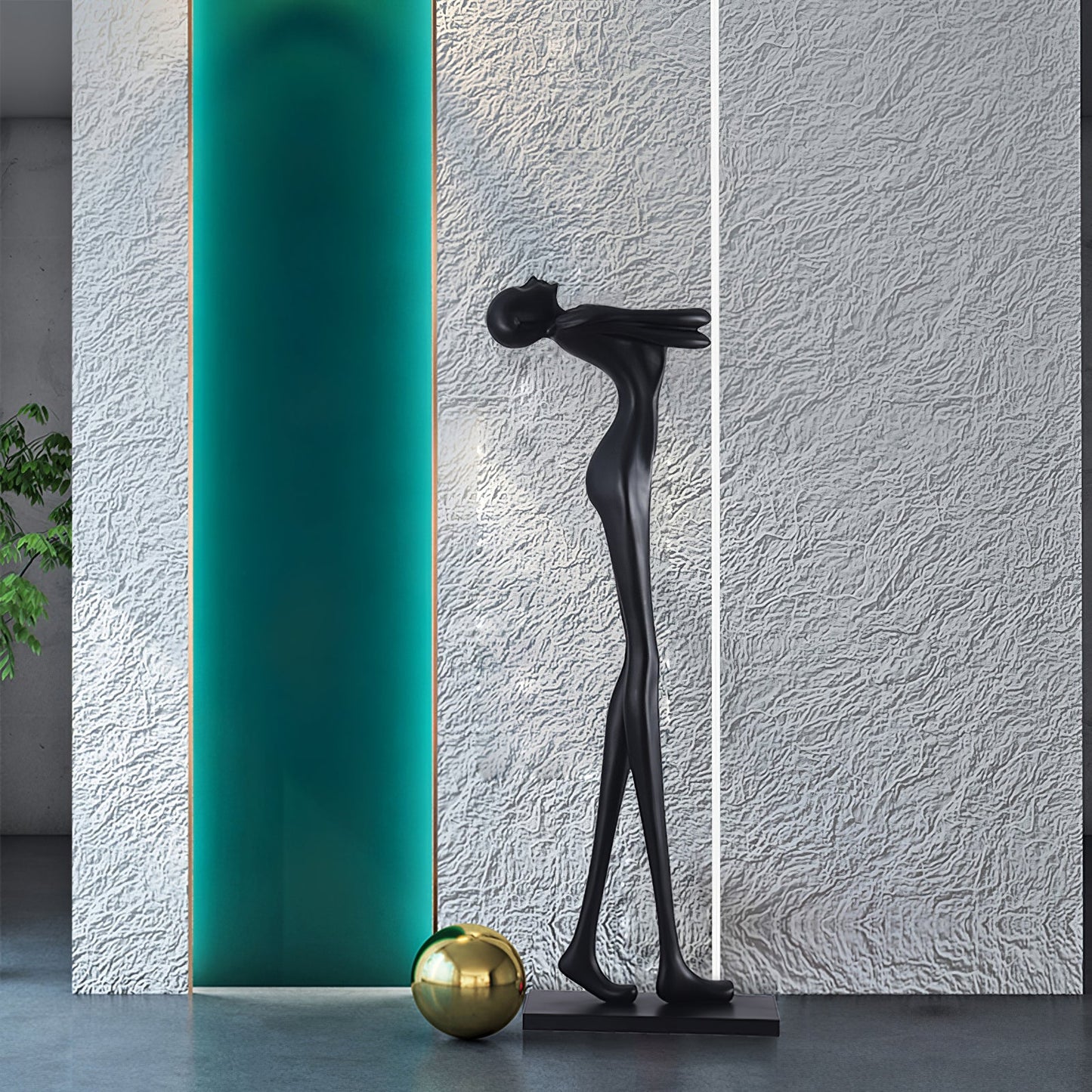 Embrace Ball Sculpture Floor Lamp - Modern LED Design