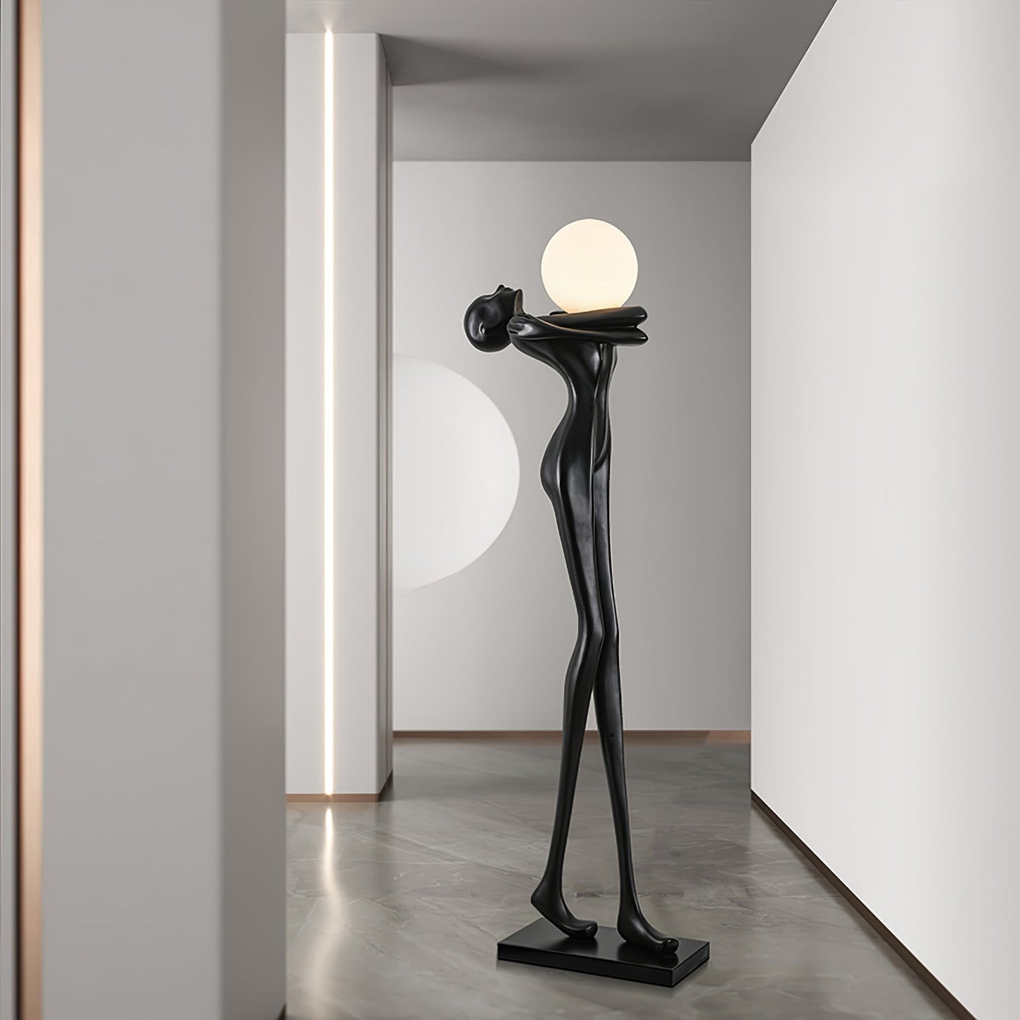 Embrace Ball Sculpture Floor Lamp - Modern LED Design