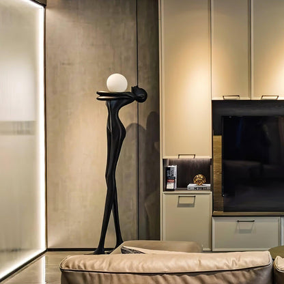 Embrace Ball Sculpture Floor Lamp - Modern LED Design