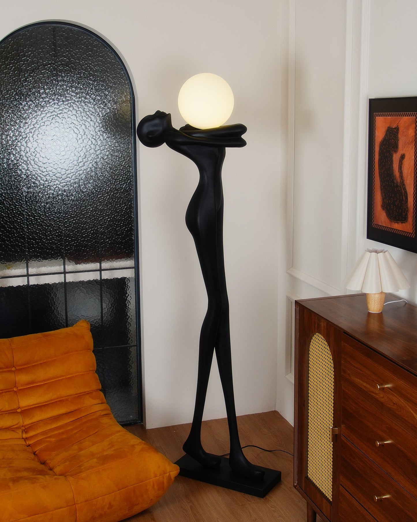 Embrace Ball Sculpture Floor Lamp - Modern LED Design