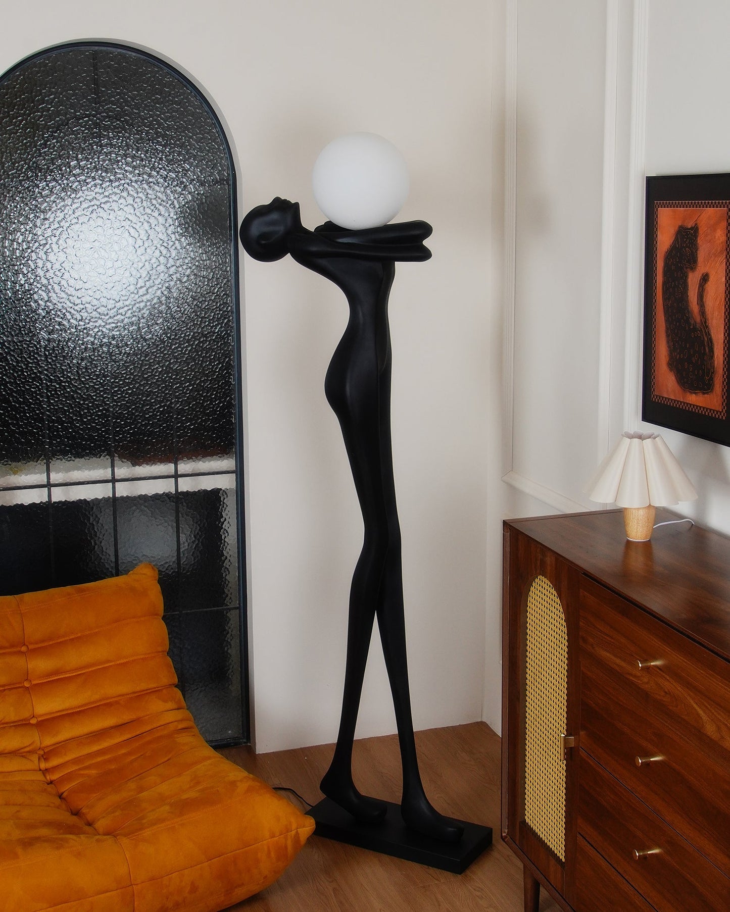 Embrace Ball Sculpture Floor Lamp - Modern LED Design